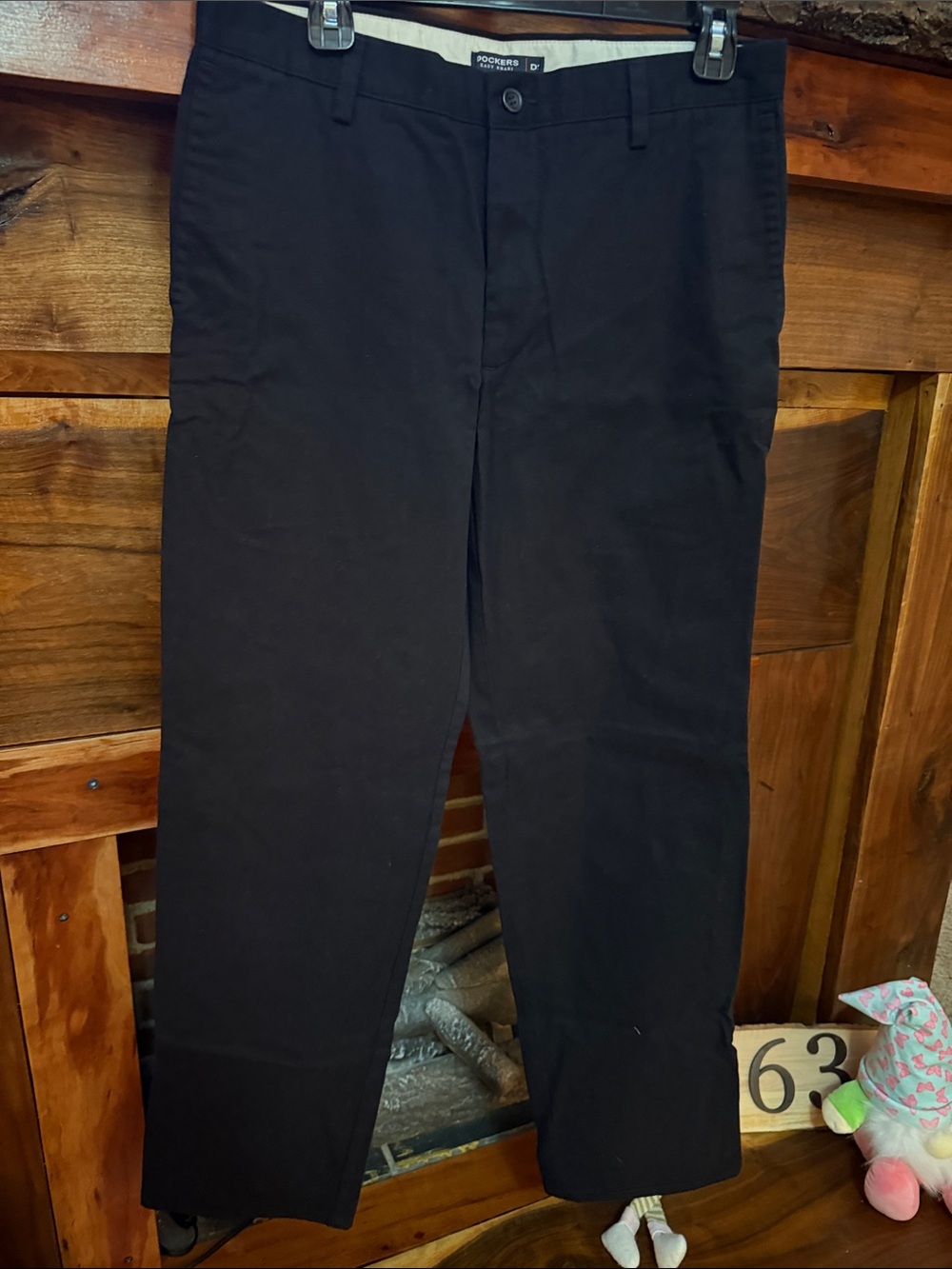 Dockers Black Straight-Leg Chinos